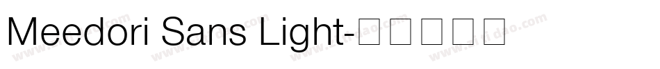 Meedori Sans Light字体转换